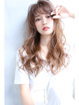 ブラン 天王寺(Blanc) 【Blanc/天王寺】ウェーブパーマ/フォギーベージュ/ロングy733