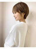 丸みショート/ショートマッシュ/ハイライト/ショートパーマ/渋谷