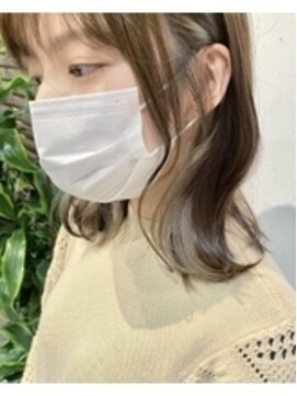 オーク ガーデン 中目黒(OAK garden) 外ハネミディ インナーカラー 【OAK中目黒】