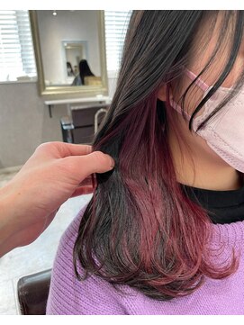 アクト 十条店(ACT) ピンクインナーカラー/ピンクパープル/イヤリングカラー