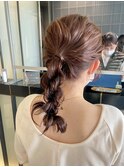 ブリーチなしアプリコットオレンジ