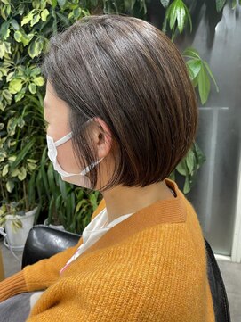 シェル 吉祥寺(shell) 大人かわいいワンレンボブ_耳掛け_11000円