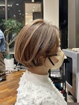 ビュートリアム 梅田(BEAUTRIUM)&nbsp;ショートボブ/丸み/ぱつっと/耳かけ/ハイライト/梅田/茶屋町