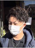 宮城リョータ風パーマスパイラルパーマフェード波巻きパーマ