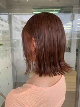 エイトオロク 那覇小禄店(EIGHT oroku) ブリーチなしダブルカラーオレンジ