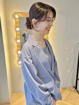 ★結婚式パーティーゆるっと無造作シニヨンスタイル