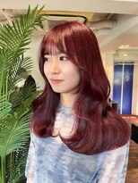 ビビディ バビディ ブー 河原町三条店(Bibbidi.bobbidi.boo)&nbsp;ワインレッド×顔まわりレイヤー