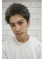 フリーク バーバーショップ 都島店(FREAK BARBER SHOP)&nbsp;スパイキーショートオリーブカラー