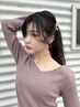 前髪・顔周りカット+透明感カラー+選べる超音波Tr￥15,180～　※要内容確認