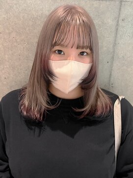 ケーツー あべのキューズモ-ル店(K-two) エンドカラー*ピンクベージュカラー*レイヤーカット*ミディアム