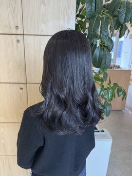 アドラーブル 万代店 (adorable) 韓国ヘア前髪春カラーくすみブルー20代30代40代