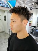 ツイストパーマ ハイライトカラー