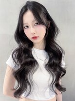 アイティーバイアルバム 藤沢店(IT by ALBUM)&nbsp;顔周りレイヤーロング韓国ヘア黒髪_F30919