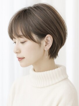 20代30代40代50代くびれショート/ハンサムショート/白髪ぼかし