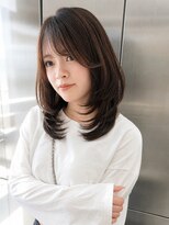 ユイマァル 岡山(YUIMARL)&nbsp;岡山レイヤーカット20代30代顔周りカットハイレイヤーブラウン