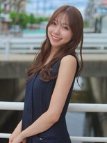 ベレッタ 枚方店(veretta.)&nbsp;ゆるやかウェーブ/モテ髪ブラウン/伸ばしかけ前髪/抜け感/社会人
