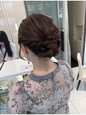【藤岡】華やか編み込みローポニー