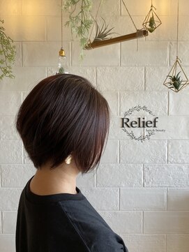 リリーフ(hair&beauty Relief) 【Relief】定番ひし形ショートボブ