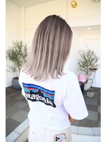 オズ 郡山桑野店(OZ)&nbsp;バレイヤージュ#ホワイトミルクティー