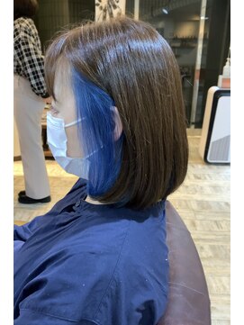 ティアラ 桜木町(TIARA) インナーカラー　ワンレンボブ