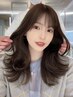 カット＋艶カラー＋aujuaトリートメント(表参道/韓国/韓国ヘア/髪質改善/前髪