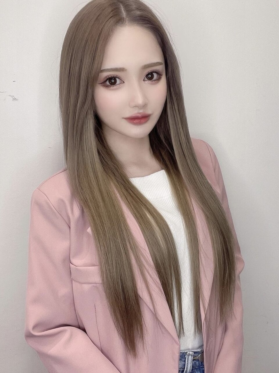 シールエクステで韓国ヘアストレート ワンホン 表参道：L190654495