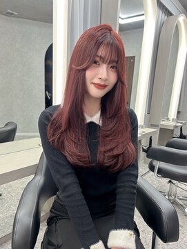 ボタン ハカタ(VOTAN hakata) 【柿本真優】ピンクブラウン×レイヤーカット