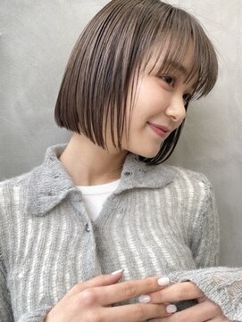 スー 渋谷(suu) 大人ボブ大人ショートボブ切りっぱなしボブ前髪あり前下がりボブ