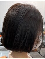 暗髪Bob/透明色ダークブラウン