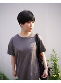笑顔溢れる刈り上げ女子/マッシュショート/刈り上げショート
