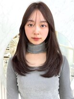 アフロートリノ(AFLOAT Leino) 2wayバング 前髪 シースルー セミロング　ワンカール　顔周り