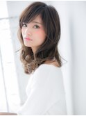 センター北/髪質改善/斜めバング☆グレージュアッシュ!ガーリーj