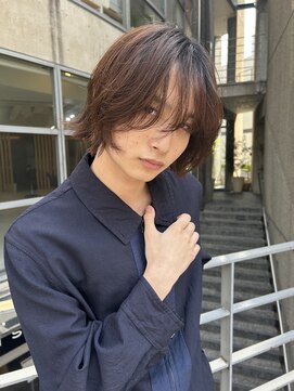 メゾンアクア 表参道(Maison ACQUA) =メンズボブ/ダークアッシュ/ニュアンスパーマ／MAN’S HAIR