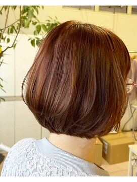 ラピッシュ 二和向台店 ふんわりボブ×ピンクブラウン