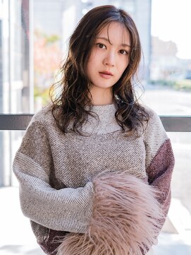 ヘアークラフト(Hair Craft) ハイライトロング×コテ巻き風パーマ【岡山】レイヤーカット