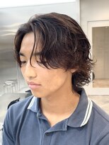 フィフスパーク(fifth PARK) 渋谷メンズボブウルフカット緩め波巻きスパイラルパーマ