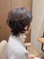 ヘアー ドレッサー パワードール(Hair Dresser) 【60代】やんわりパーマのマッシュウルフ