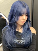 フレームプラス なんば駅前店(FRAME+)&nbsp;ネイビーブルー×レイヤー