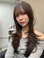 リンドトウキョウ(LINDO TOKYO)&nbsp;大阪/心斎橋/オリーブベージュ/レイヤーカット/ハッシュカット