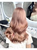ミルクティーブロンドニュアンスウルフワンホンレイヤー渋谷