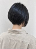 【HEY 松本】前下がりショートボブ×ブルーブラック