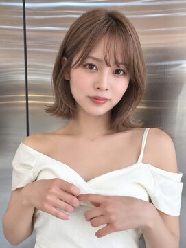 シー バイ ロンド 新宿(Sea by Lond) ワンホンレイヤ ー×ダークブルー[デジタルパーマ/ボブ/韓国]
