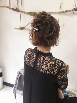 ヘアセットサロンエッジ(Edge) ボブからのゆるふわハーフアップ