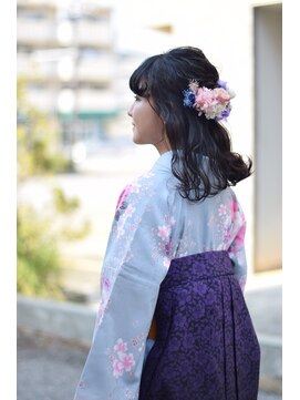 ヘアースイッチ(HAIR SWITCH) ゆるふわハーフアップ×ドライフラワー