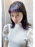 前髪は眉上のショートバングの外ハネミディアム♪藤沢