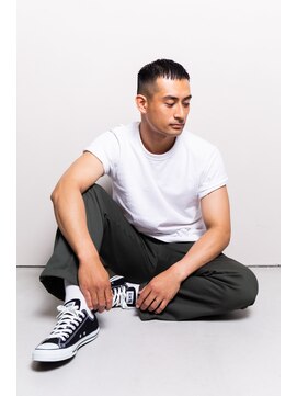 レンゲン(LENGEN) 束感刈り上げビジネス七三ツーブロックアップバング１１１