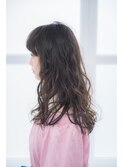 〈mielhair新宿〉厚めバング　ふんわりセミディ　前髪カット