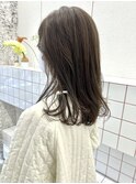 《花屋併設》ロブヘア/ウェットスタイル/シアーグレージュ◎30代