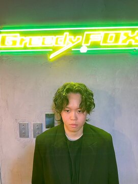 グリーディーフォックス 三軒茶屋(GreedyFOX) 波巻き/マッシュパーマ/ウルフ/ハイライト<理容室>三軒茶屋