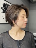 ショート/レイヤーカット/ウェットヘア/デザインカラー/銀座